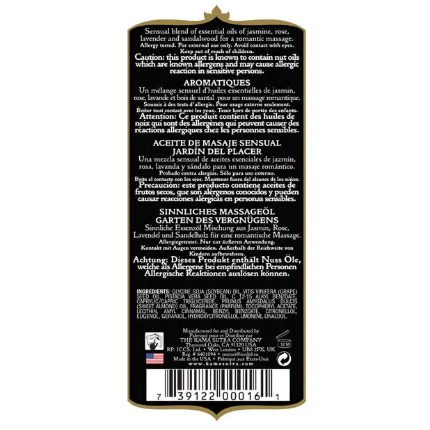 Kama Sutra Aromatic Oil - 8 oz Pleasure Garden - Massage Products