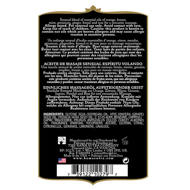 Kama Sutra Aromatics Massage Oil - 2 oz Soaring Spirit - Massage Products