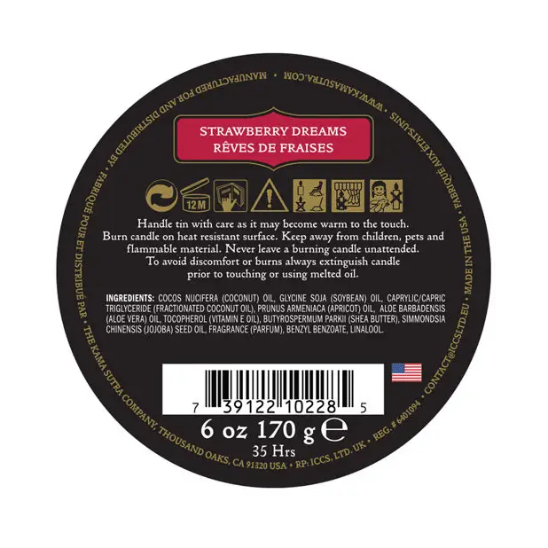 Kama Sutra Ignite Massage Soy Candle - Strawberry Dreams - Setting The Mood