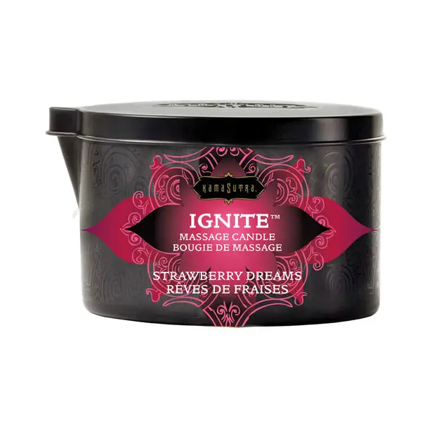 Kama Sutra Ignite Massage Soy Candle - Strawberry Dreams - Setting The Mood