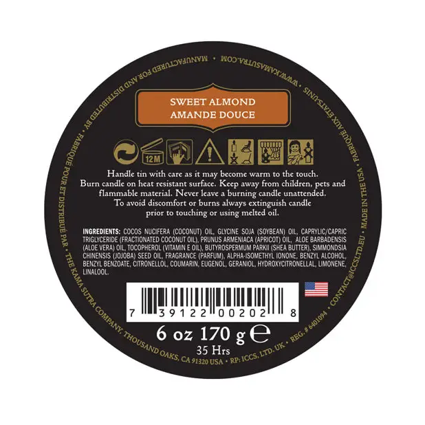 Kama Sutra Ignite Massage Soy Candle - Sweet Almond - Setting The Mood