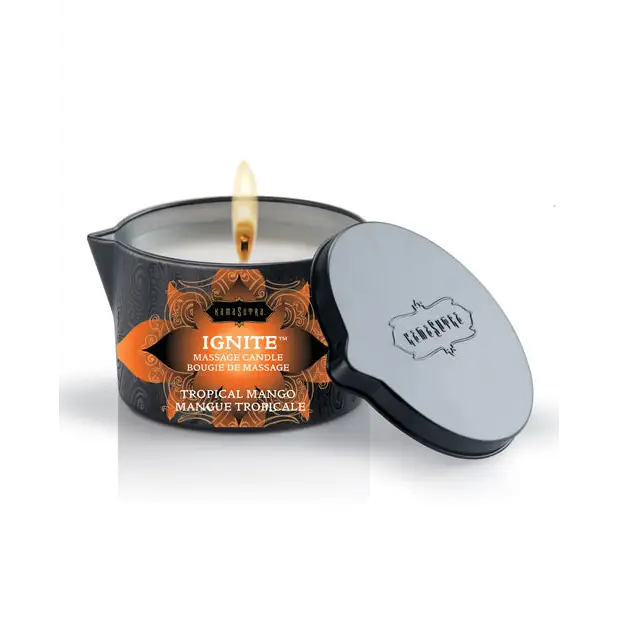 Kama Sutra Ignite Massage Soy Candle - Tropical Mango - Setting The Mood