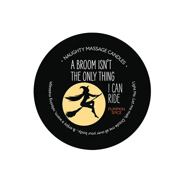 Kama Sutra Mini Massage Halloween Candle - 1.7 oz Broom - Setting The Mood