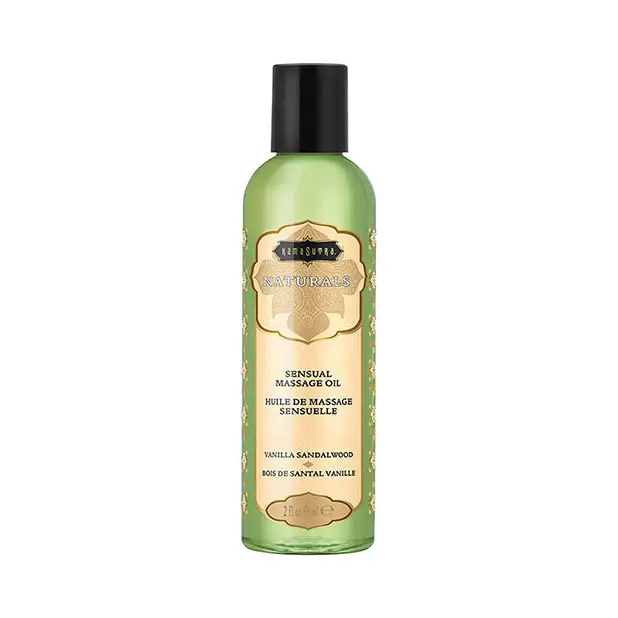 Kama Sutra Naturals Massage Oil - 2 oz Vanilla Sandalwood - Massage Products