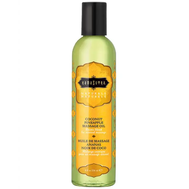 Kama Sutra Naturals Massage Oil - 8 oz Coconut Pineapple - Massage Products