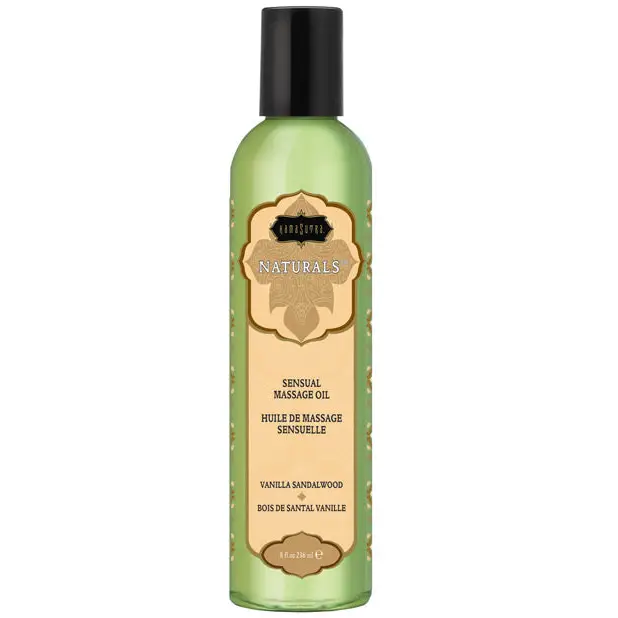 Kama Sutra Naturals Massage Oil - 8 oz Vanilla Sandlewood - Massage Products