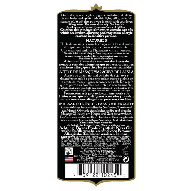Kama Sutra Naturals Massage Oil - Island Passion Berry - Massage Products