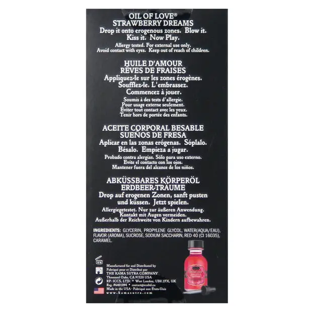 Kama Sutra Oil of Love -.75 oz Strawberry Dreams - Lotions Oils Creams And Gels