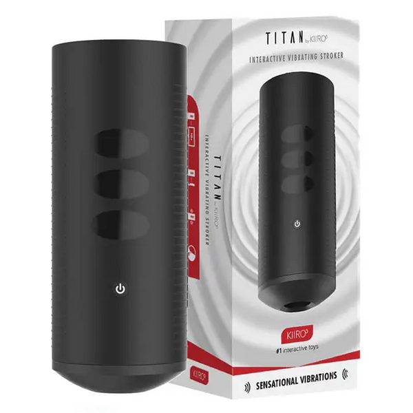 Kiiroo Titan Interactive Vibrating Stroker - Black - Dolls & Masturbators