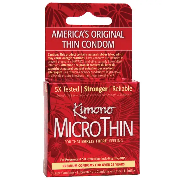 Kimono Micro Thin Condom - Box of 3 - Condoms