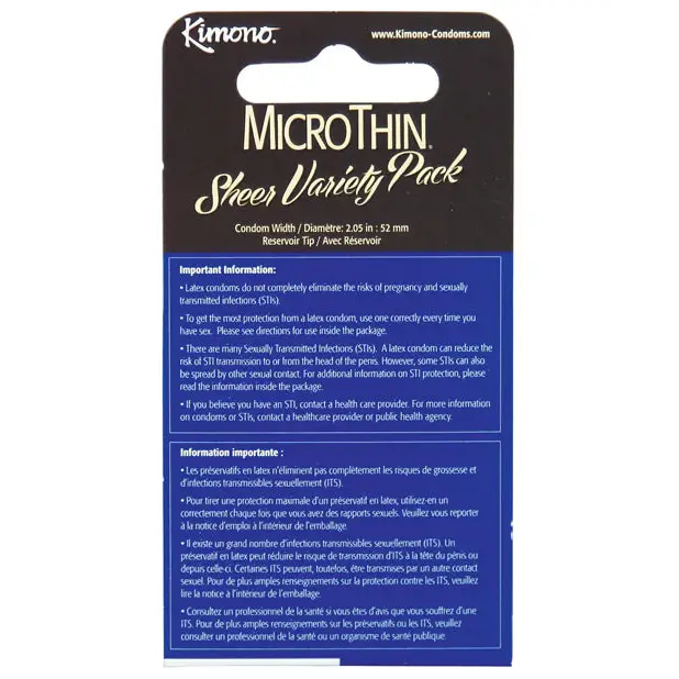 Kimono Micro Thin Variety Pack - Box of 3 - Condoms