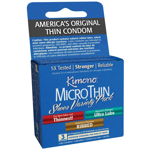 Kimono Micro Thin Variety Pack - Box of 3 - Condoms