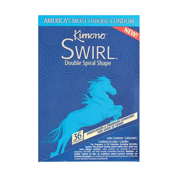 Kimono Swirl Condom - Pack of 36