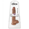 King Cock 10’’ Cock w/Balls - Tan - Dongs & Dildos