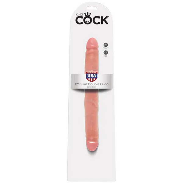 King Cock 12’’ Slim Double - Flesh - Dongs & Dildos