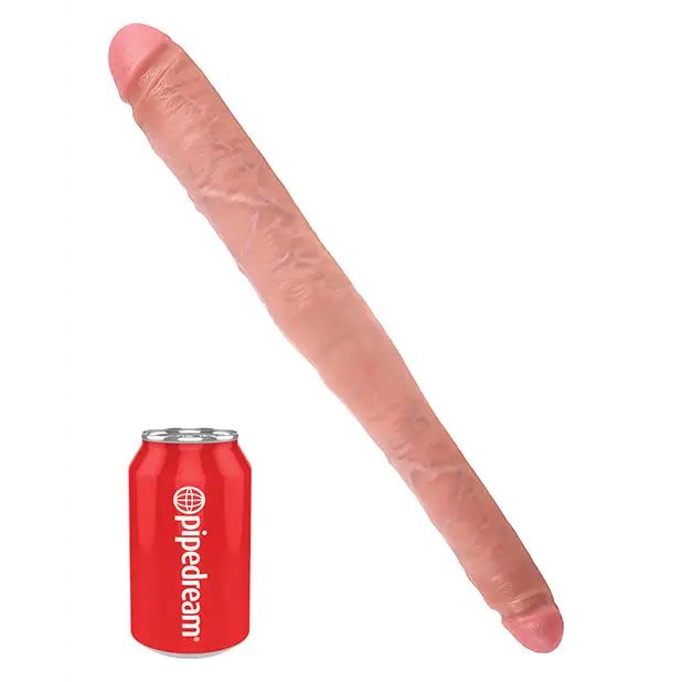King Cock 16’’ Tapered Double Dildo - Flesh - Dongs & Dildos