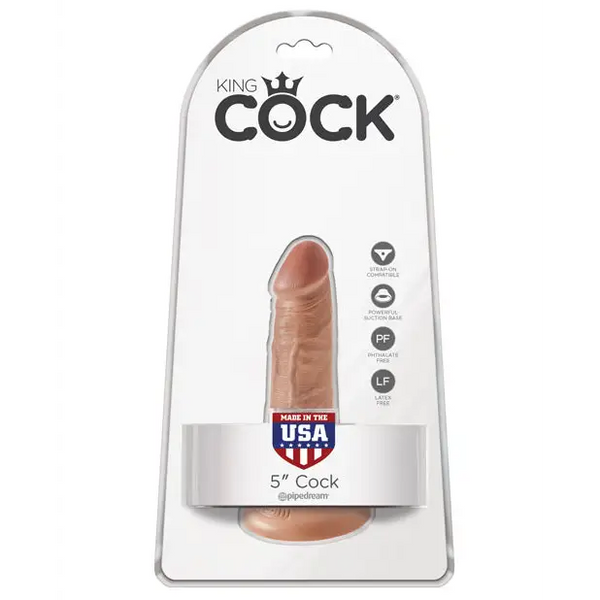 King Cock 5’’ Cock - Tan - Dongs & Dildos