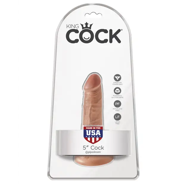 King Cock 5’’ Cock - Tan - Dongs & Dildos