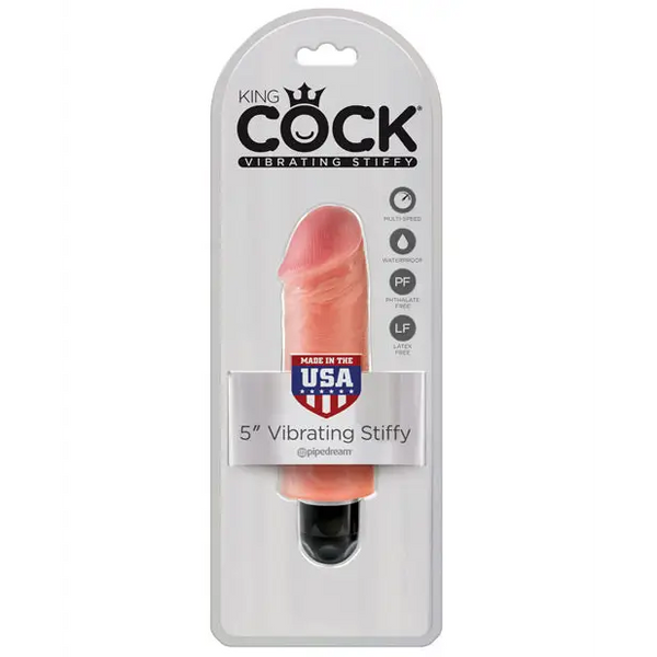 King Cock 5’’ Vibrating Stiffy - Flesh - Vibrators
