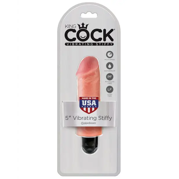 King Cock 5’’ Vibrating Stiffy - Flesh - Vibrators