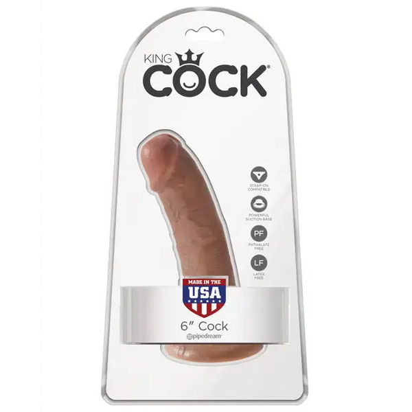 King Cock 6’’ Cock - Tan - Dongs & Dildos