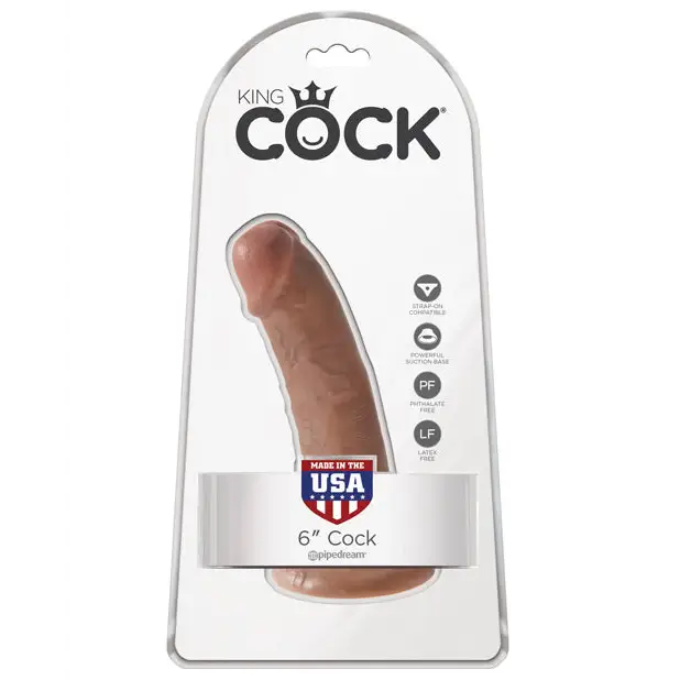 King Cock 6’’ Cock - Tan - Dongs & Dildos