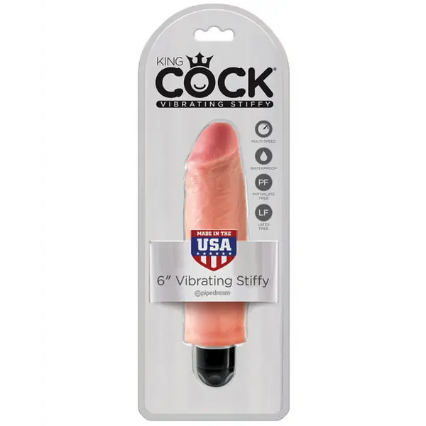 King Cock 6’’ Vibrating Stiffy - Flesh - Vibrators