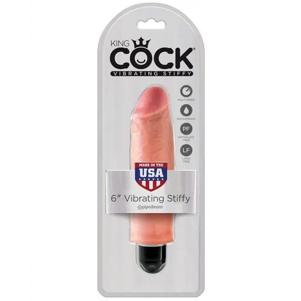 King Cock 6’’ Vibrating Stiffy - Flesh - Vibrators