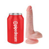 King Cock 6’’ Cock w/Balls - Flesh - Dongs & Dildos