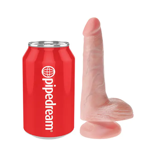 King Cock 6’’ Cock w/Balls - Flesh - Dongs & Dildos