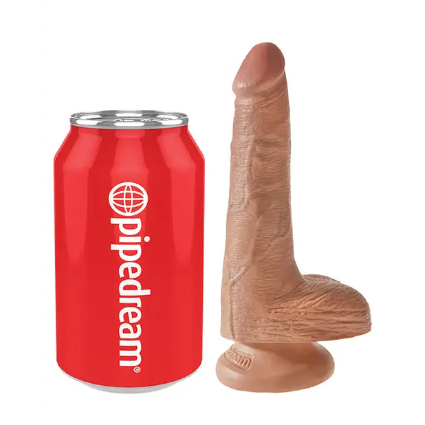 King Cock 6’’ Cock w/Balls - Tan - Dongs & Dildos