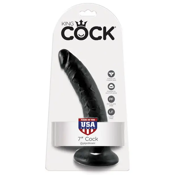 King Cock 7’’ Cock - Black - Dongs & Dildos