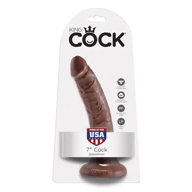King Cock 7’’ Cock - Brown - Dongs & Dildos