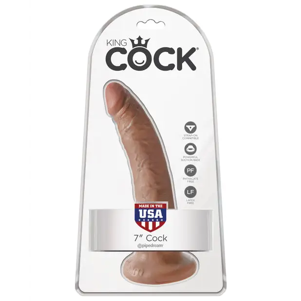 King Cock 7’’ Cock - Tan - Dongs & Dildos