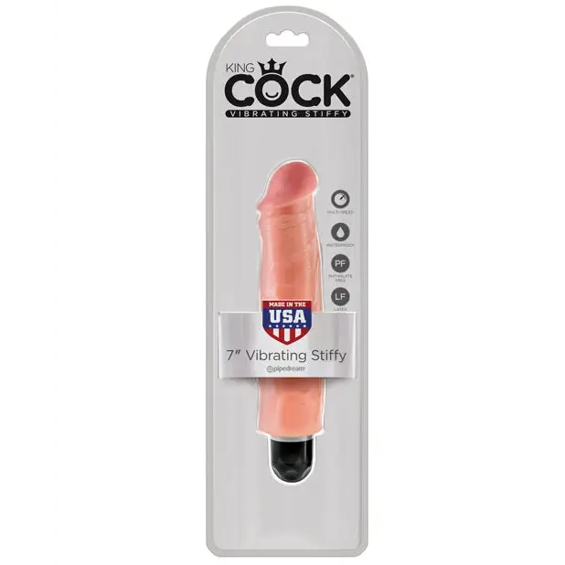 King Cock 7’’ Vibrating Stiffy - Flesh - Vibrators
