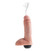 King Cock 8’’ Squirting Cock w/Balls - Flesh - Dongs & Dildos