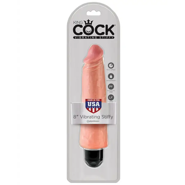 King Cock 8’’ Vibrating Stiffy - Flesh - Vibrators