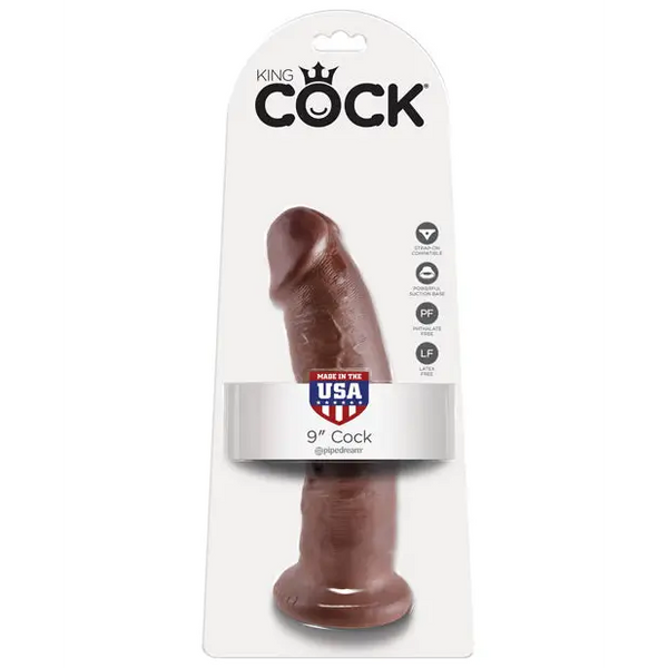 King Cock 9’’ Cock - Brown - Dongs & Dildos