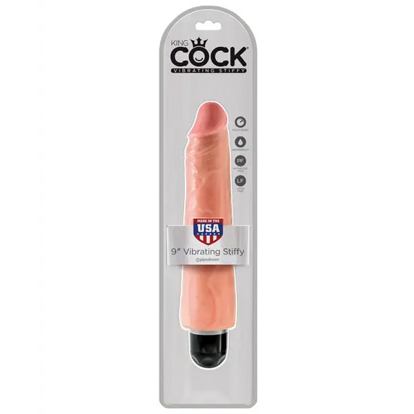 King Cock 9’’ Vibrating Stiffy - Flesh - Vibrators