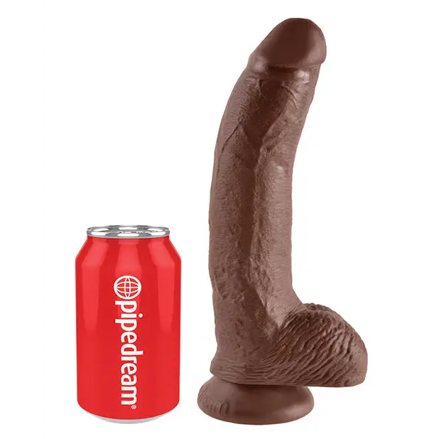 King Cock 9’’ Cock w/Balls - Brown - Dongs & Dildos