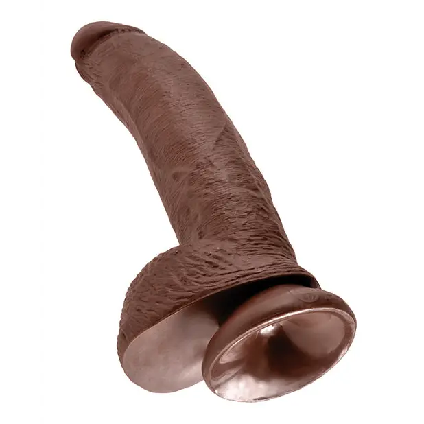 King Cock 9’’ Cock w/Balls - Brown - Dongs & Dildos