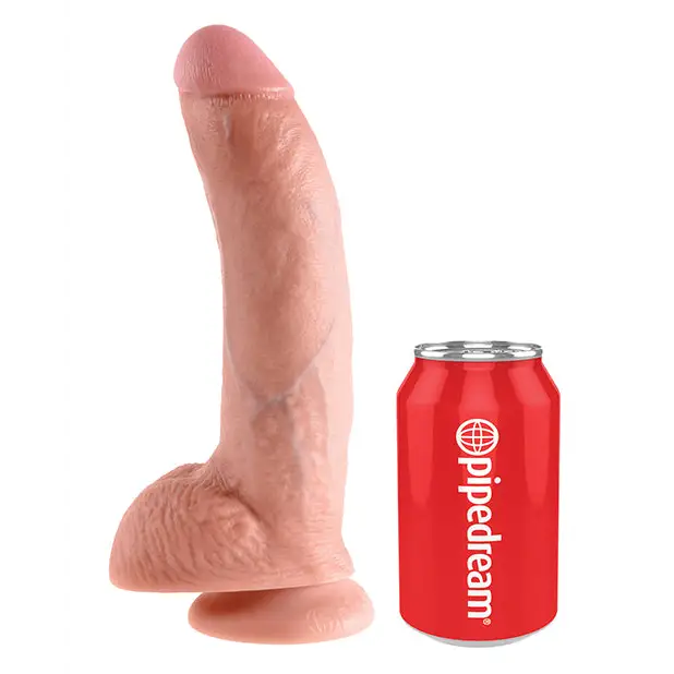 King Cock 9’’ Cock w/Balls - Flesh - Dongs & Dildos