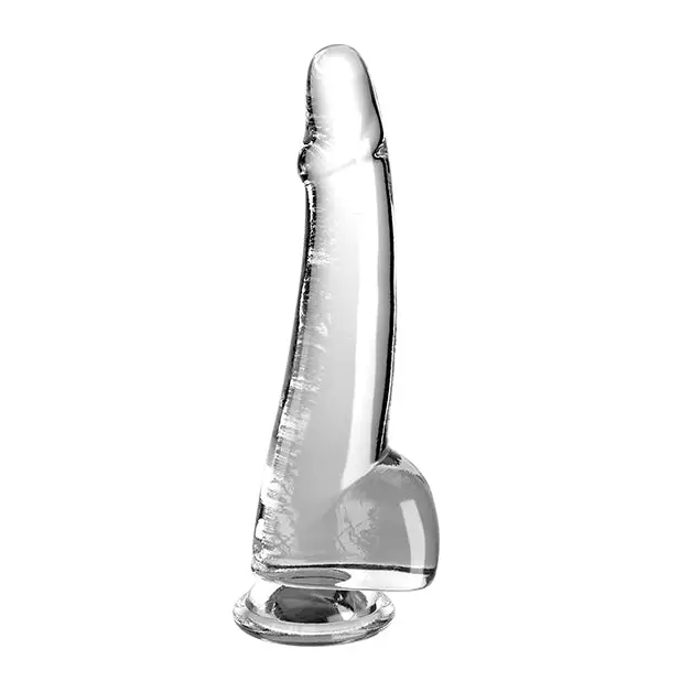 King Cock Clear 10’’ Cock w/Balls - Clear - Dongs & Dildos