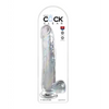 King Cock Clear 11’’ Cock w/Balls - Clear - Dongs & Dildos