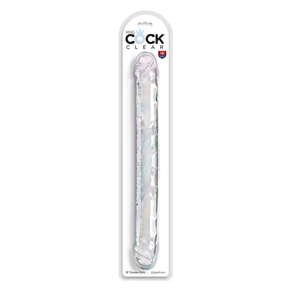 King Cock Clear 18’’ Double Dildo - Clear - Dongs & Dildos