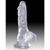 King Cock Clear 4’’ Cock w/Balls - Dongs & Dildos