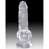 King Cock Clear 4’’ Cock w/Balls - Dongs & Dildos