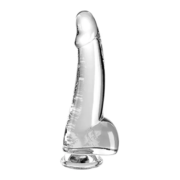 King Cock Clear 7.5’’ Cock w/Balls - Clear - Dongs & Dildos