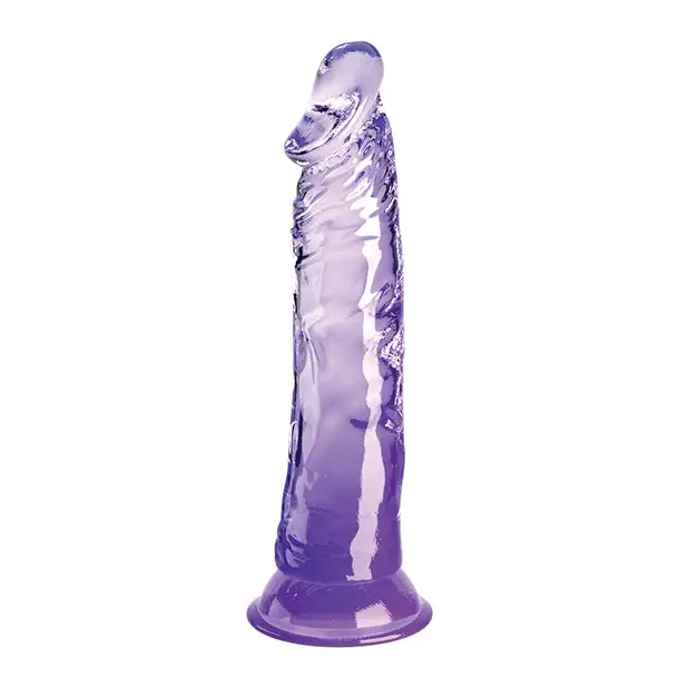 King Cock Clear 8’’ Cock - Purple - Dongs & Dildos