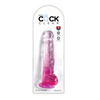 King Cock Clear 8’’ Cock w/Balls - Pink - Dongs & Dildos